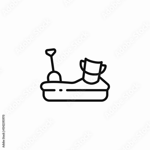 sandbox toys bucket icon sign vector