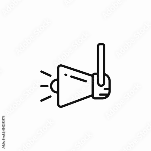 side megaphone speaking icon sign vector