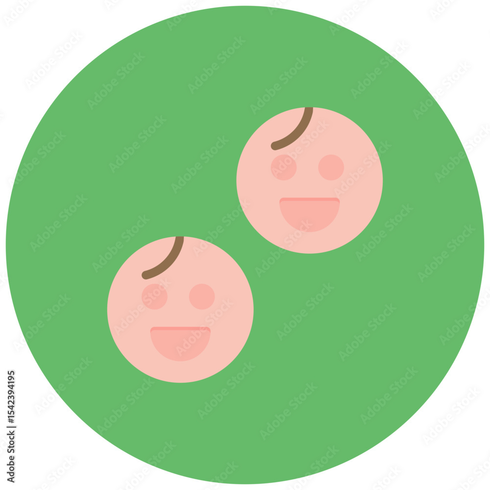 Fototapeta premium Happy Faces icon vector image. Can be used for Daycare.