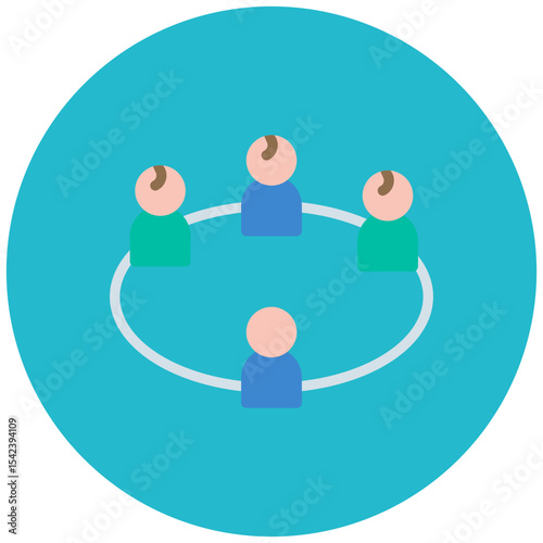 Circle Time icon vector image. Can be used for Daycare.