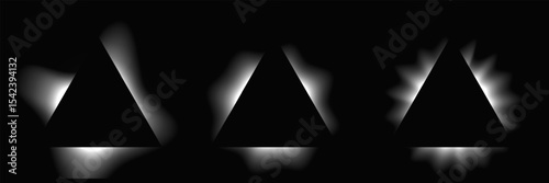 Set of triangle illuminate light frames