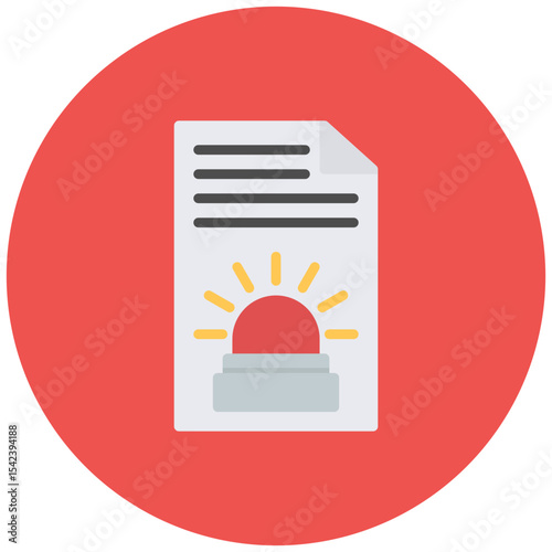 Emergency Procedures icon vector image. Can be used for Daycare.