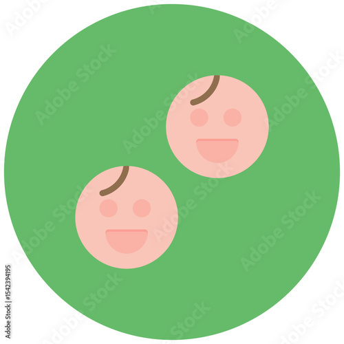 Happy Faces icon vector image. Can be used for Daycare.