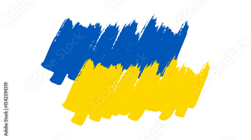 Ukrainian national flag in grunge style