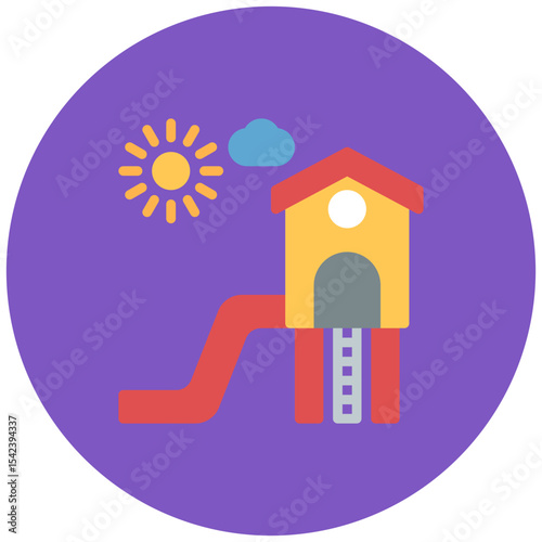 Playground icon vector image. Can be used for Daycare.