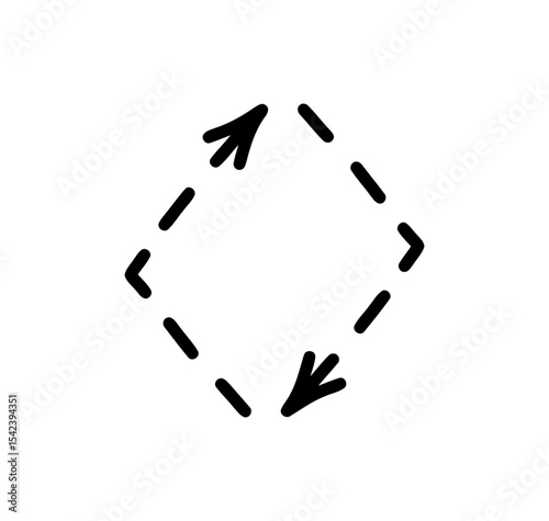 black arrows dashes	
