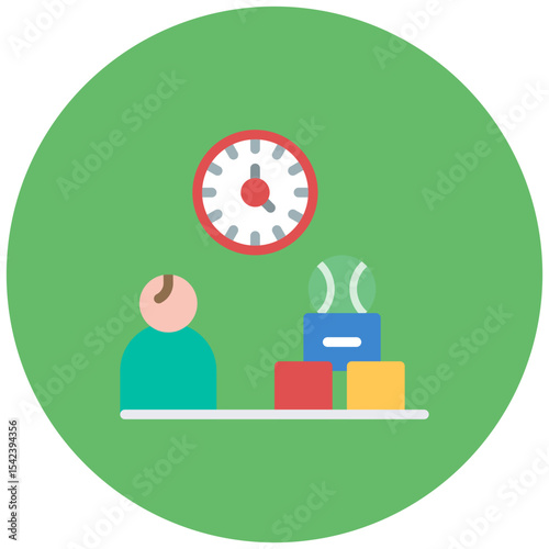 Playtime icon vector image. Can be used for Daycare.