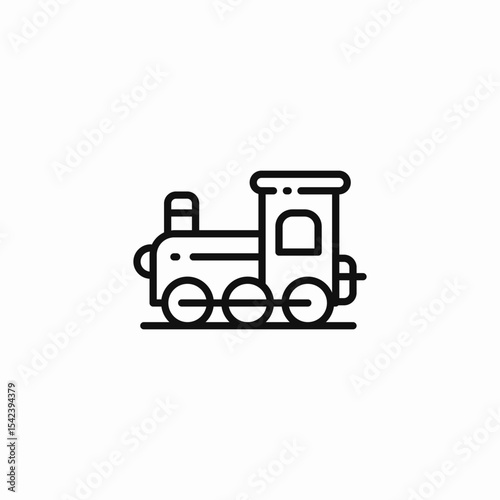 toy train engine icon sign vector