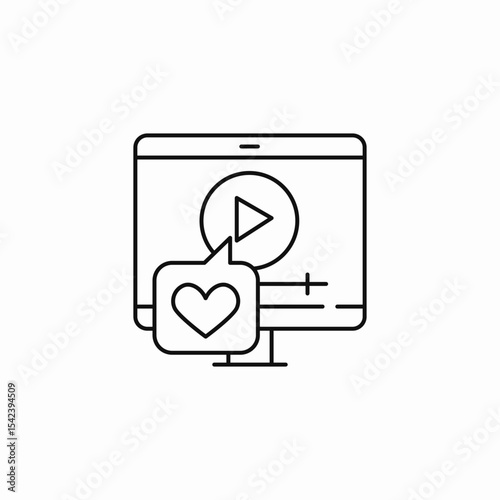 video player like icon sign vector