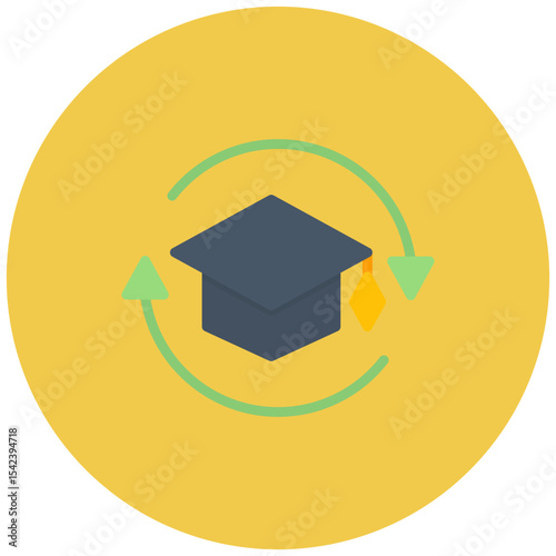 Continuing Education icon vector image. Can be used for Curriculum Vitae.