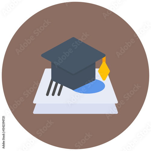 Education icon vector image. Can be used for Curriculum Vitae.