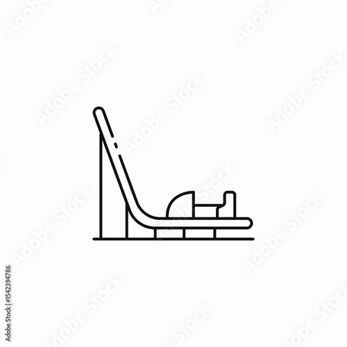 water slide park icon sign vector