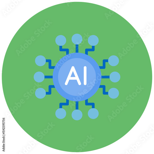 Artificial Intelligence icon vector image. Can be used for Professional Services.