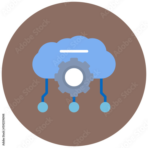 Software as a Service icon vector image. Can be used for Professional Services.