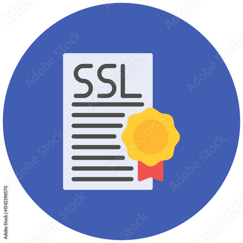 SSL Certificate icon vector image. Can be used for Safe Payment.