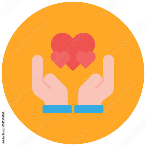 Emotional Support icon vector image. Can be used for Elderly Care.