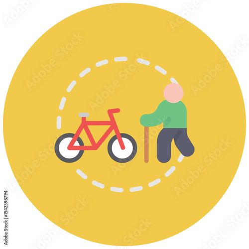 Outdoor Recreation icon vector image. Can be used for Elderly Care.