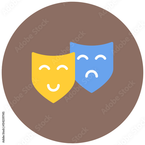 Dark Comedy icon vector image. Can be used for Movie Genres.