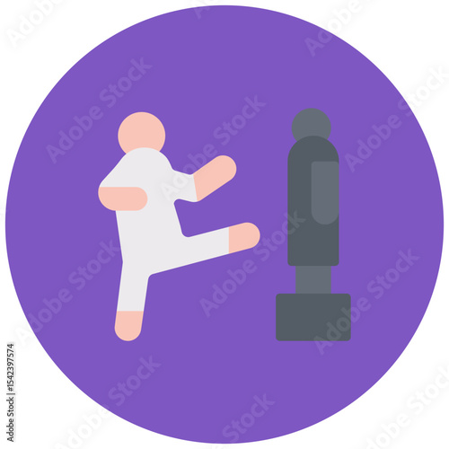Martial Arts icon vector image. Can be used for Movie Genres.