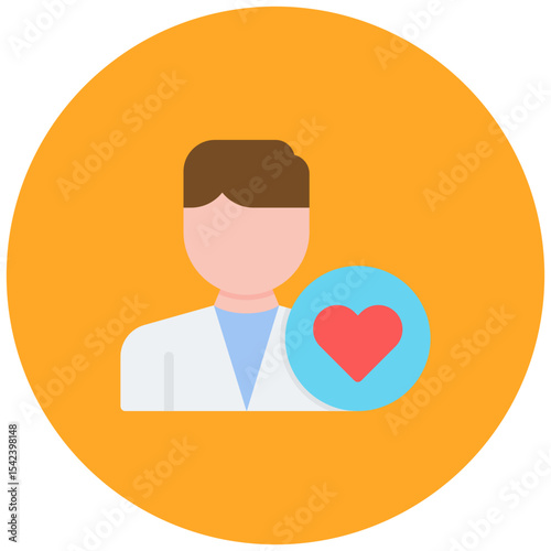 Cardiologist icon vector image. Can be used for Cardiology.