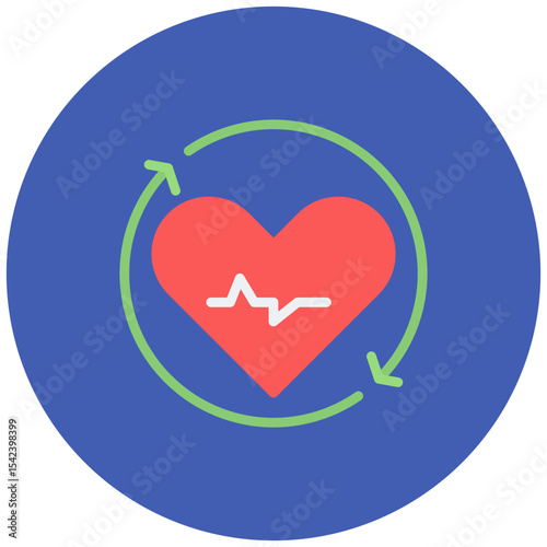 Cardiovascular System icon vector image. Can be used for Cardiology.