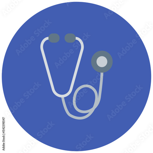 Stethoscope icon vector image. Can be used for Cardiology.