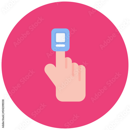 Pulse Oximeter icon vector image. Can be used for Cardiology.