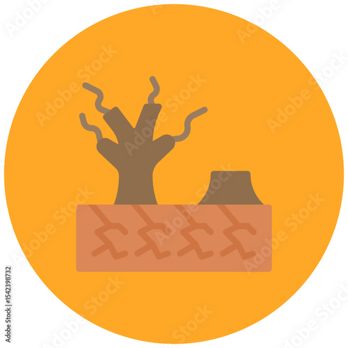 Desertification icon vector image. Can be used for Water Crisis.