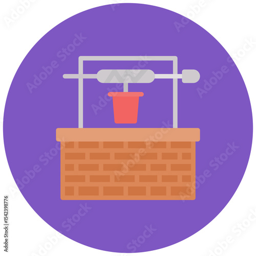Empty Well icon vector image. Can be used for Water Crisis.