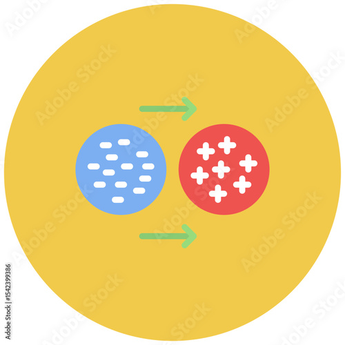 Ion Exchange icon vector image. Can be used for Water Treatment.