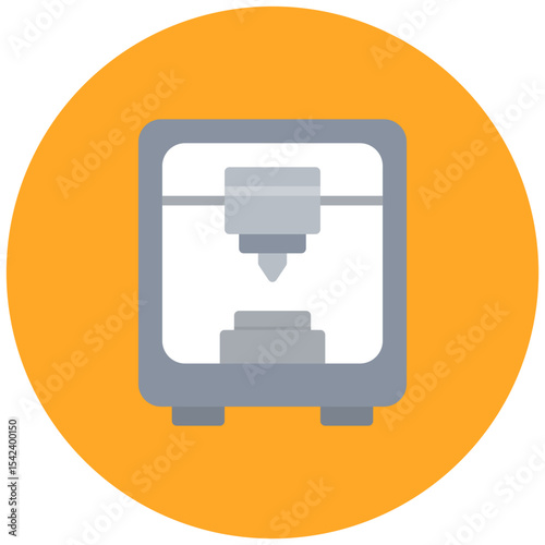 Metal Printing icon vector image. Can be used for Additive Maufacturing.