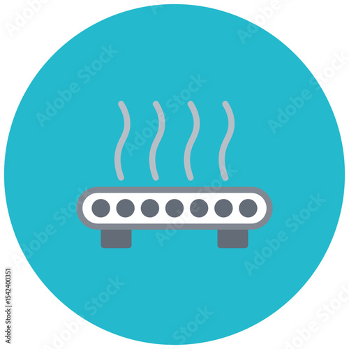 Print Bed icon vector image. Can be used for Additive Maufacturing.