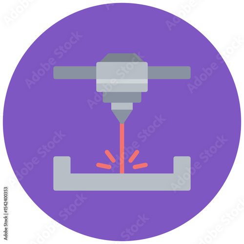 Powder Bed Fusion icon vector image. Can be used for Additive Maufacturing.