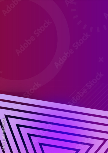 Vibrant Purple Geometric Abstract Background with Trendy Lines and Shapes for Design Projects