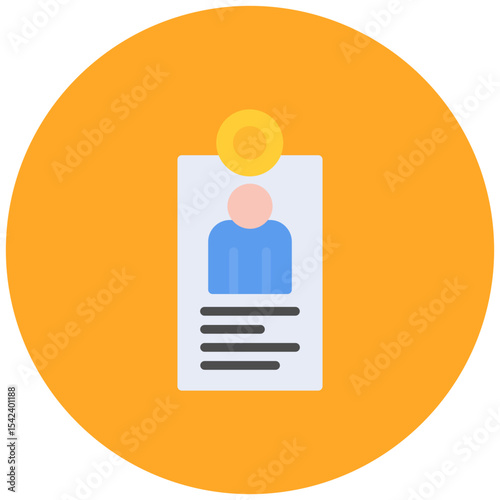Employee Badge icon vector image. Can be used for Job Fair.
