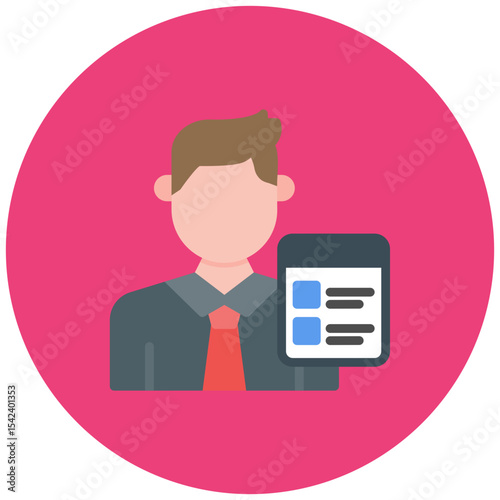 Recruiter icon vector image. Can be used for Job Fair.