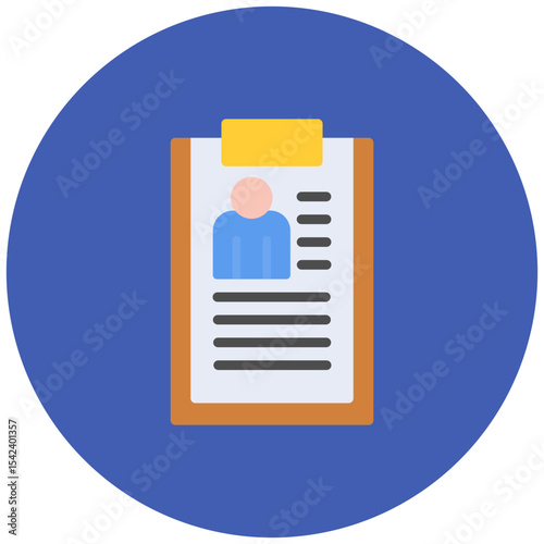 Resume icon vector image. Can be used for Job Fair.