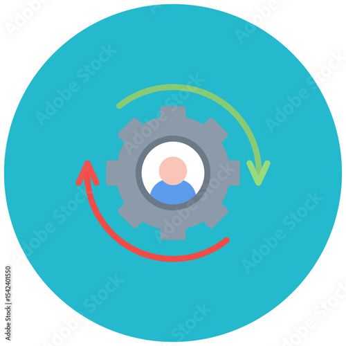 Change Management icon vector image. Can be used for Business Risks.