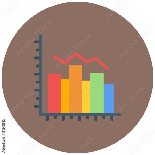 Economic Recession icon vector image. Can be used for Business Risks.