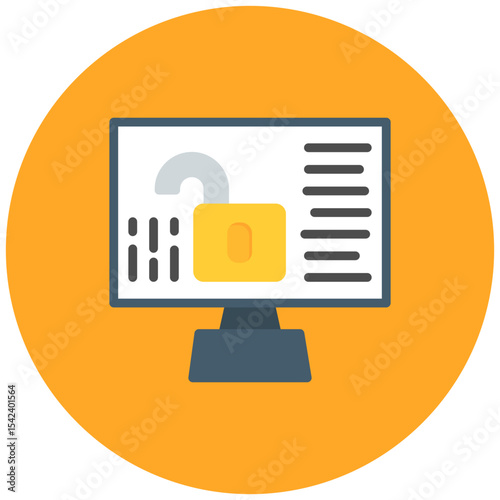 Data Breach icon vector image. Can be used for Business Risks.