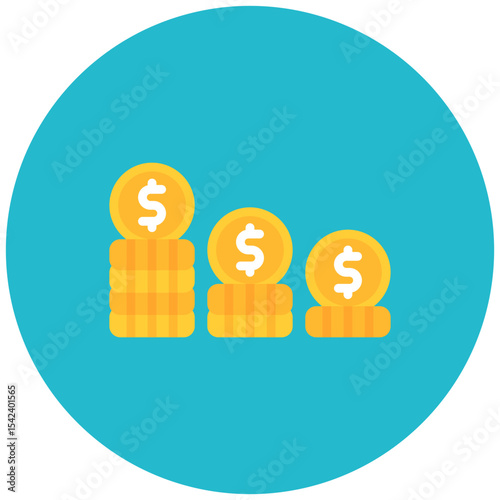 Economic Downturn icon vector image. Can be used for Business Risks.
