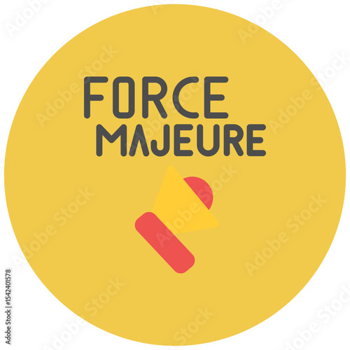 Force Majeure icon vector image. Can be used for Business Risks.