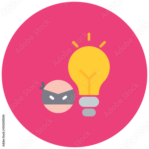 Intellectual Property Theft icon vector image. Can be used for Business Risks.