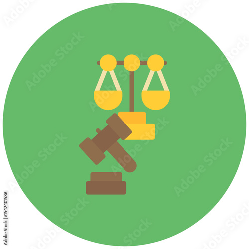Litigation icon vector image. Can be used for Business Risks.