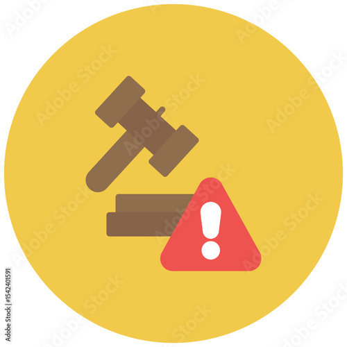Litigation Risk icon vector image. Can be used for Business Risks.