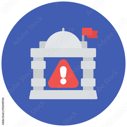 Political Instability icon vector image. Can be used for Business Risks.
