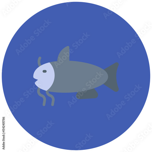 Catfish icon vector image. Can be used for Fish and Seafood.