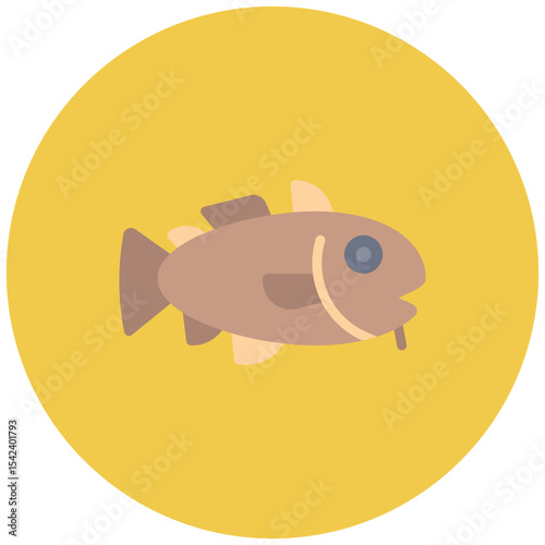 Cod icon vector image. Can be used for Fish and Seafood.