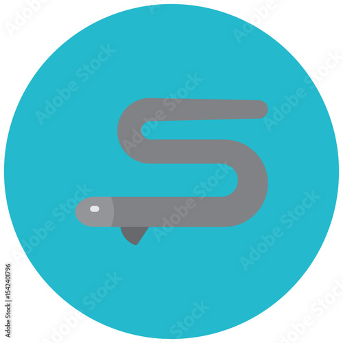 Eel icon vector image. Can be used for Fish and Seafood.