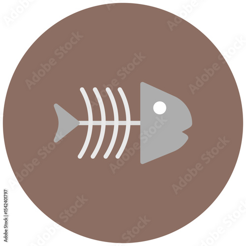 Fish Bone icon vector image. Can be used for Fish and Seafood.